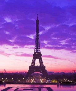 Paris Purple Sky paint by number