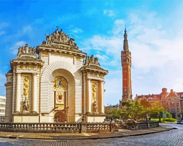 Paris Gate Lille France paint by number