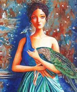 Peacock Woman paint by number