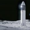 Starship On Moon paint by number