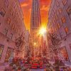 Sunset In Rockefeller Center paint by number