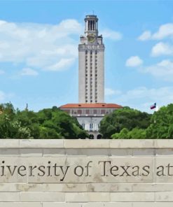 University Of Texas Building paint by number