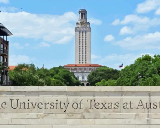 University Of Texas Building paint by number