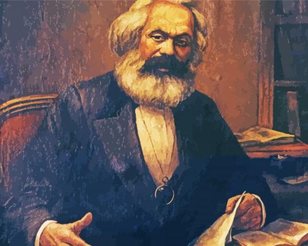 Vintage Karl Marx paint by number