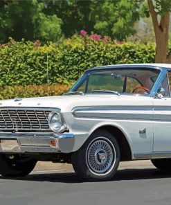 White Ford Falcon paint by number