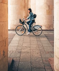 Woman On Bike paint by number