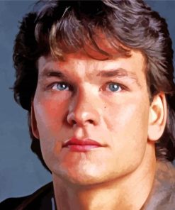 Young Patrick Swayze paint by number