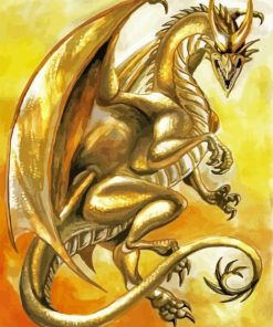 Golden Dragon paint by number