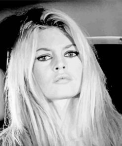 Black And White Activist Brigitte Bardot paint by number