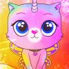 Butterfly Unicorn Cat paint by number