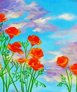 California Poppy Flowers paint by number