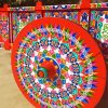 Colorful Costa Rican Ox Cart Wheel paint by number