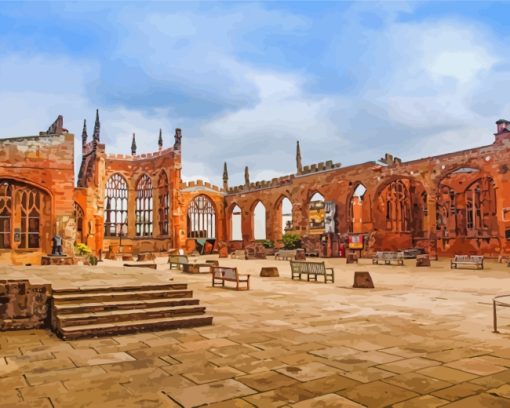 Coventry Cathedral paint by number