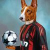 Dog Soccer Player paint by number