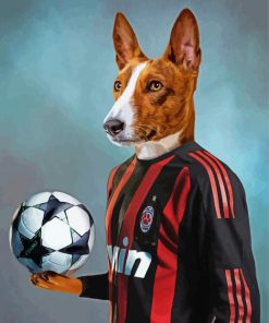 Dog Soccer Player paint by number