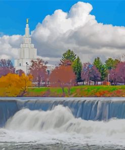 Idaho Falls Temple paint by number