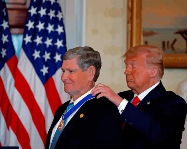 James Ronald Ryun And Donald Trump paint by number
