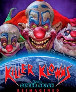 Killer Klowns From Outer Space Poster paint by number