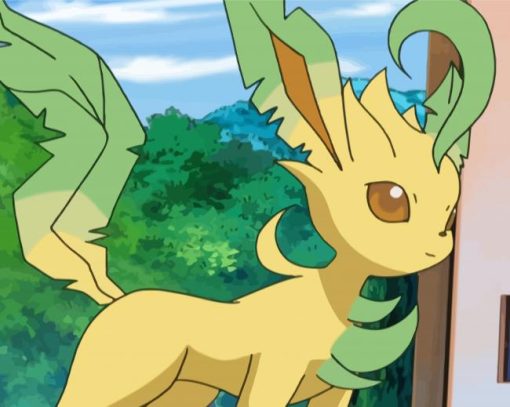 Leafeon Anime paint by number