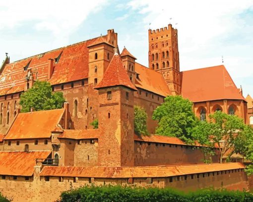 Malbork Castle paint by number