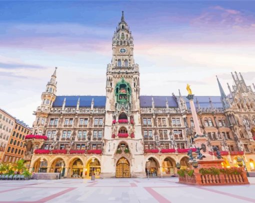 Marienplatz paint by number