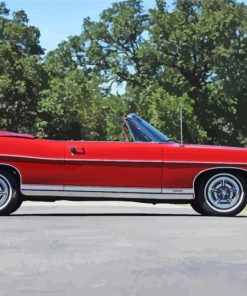 Red Ford Galaxie Car paint by number