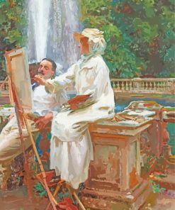 The Fountain Villa Torlonia John Sargent Art paint by number