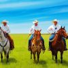 Three Cowboys And Horses paint by number