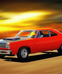 1969 Plymouth Roadrunner paint by number