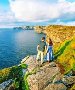 Couple In Cliff Of Mother paint by number