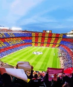 Football Stadium Camp Nou paint by number