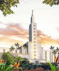 Los Angeles Temple paint by number