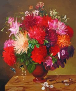 Red And Pink Old Masters Flowers paint by number