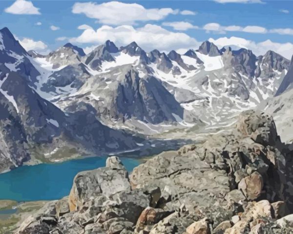Rock Mountains paint by number
