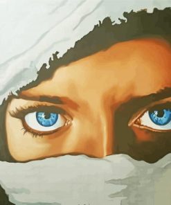 Sad Lady Eyes paint by number