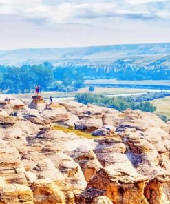 Writing On Stone Provincial Park Landscape paint by number