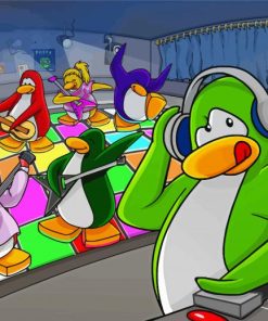 Club Penguin paint by number