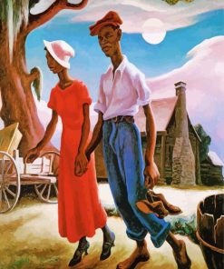 African Black Couple paint by number