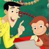 Curious George Mr Renkins paint by number