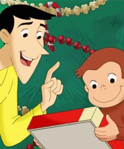 Curious George Mr Renkins paint by number