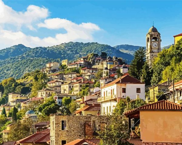 Greece Zagori paint by number