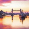 London Thames At Sunset paint by number