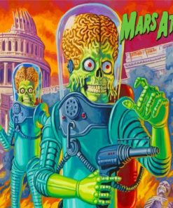 Mars Attack Poster paint by number