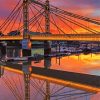 Sunset At Albert Bridge paint by number