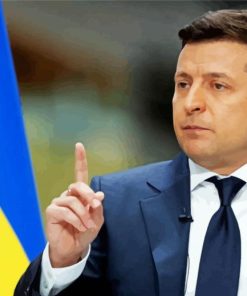 Volodymyr Zelenskyy President paint by number