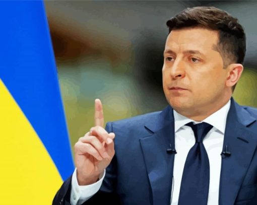 Volodymyr Zelenskyy President paint by number