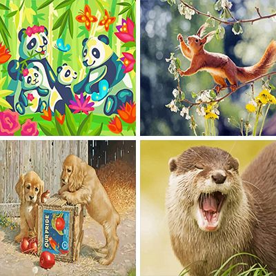 Cute Animals Paint By Numbers