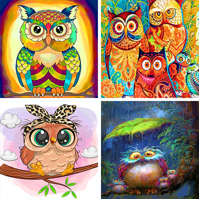 Owls Paint By Numbers