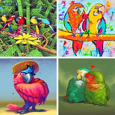 Parrots Paint By Numbers