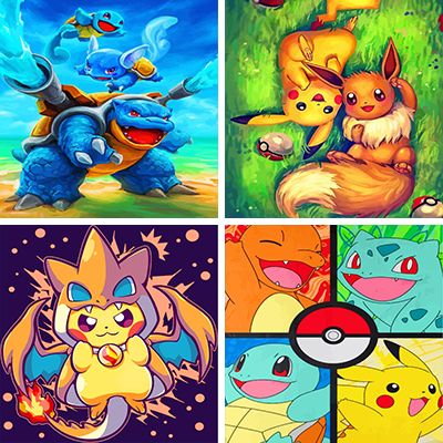 Pokemons Paint By Numbers